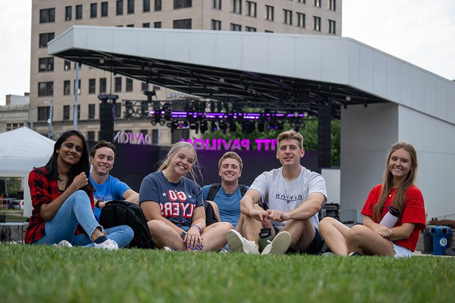 ${ Students at Levitt Pavilion in downtown Dayton }